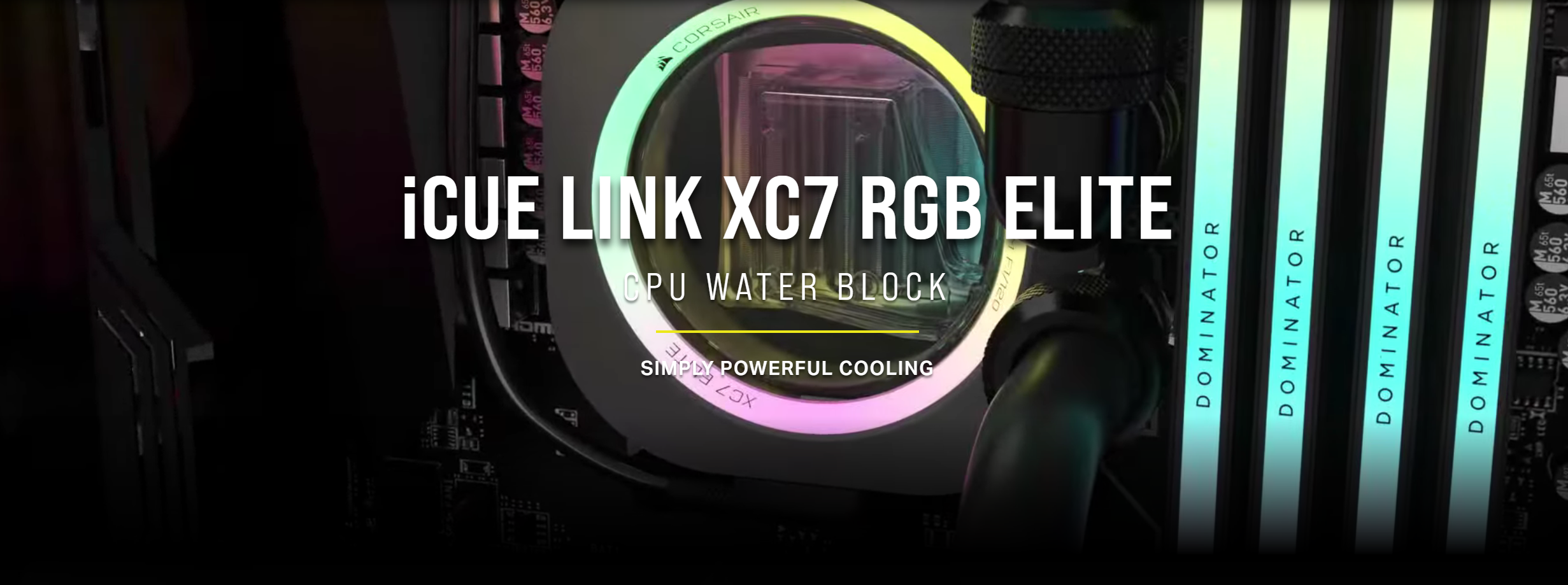A large marketing image providing additional information about the product Corsair iCUE LINK XC7 RGB Elite CPU Water Block - White - Additional alt info not provided